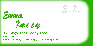 emma kmety business card